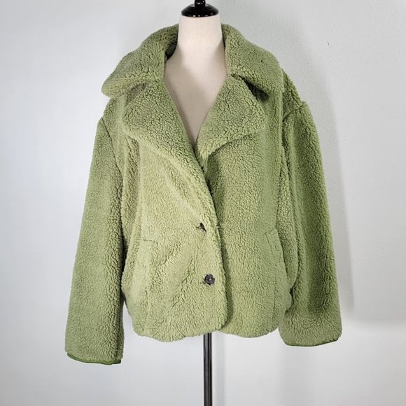 FREE PEOPLE joplin cozy sherpa jacket Sz M NEW - Picture 3 of 11